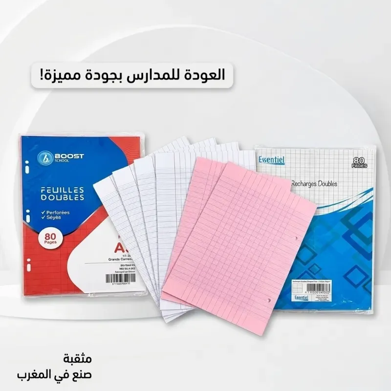 paquet-de-recharges-feuilles-doubles-perforees-boost-school-essentiel.webp